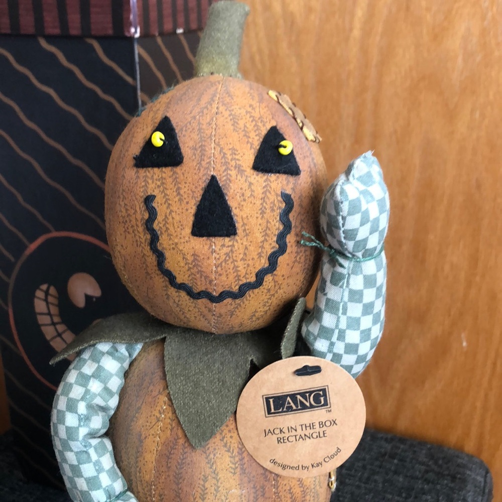 Vintage Lang Jack-o-lantern Pumpkin Guy Statue Figurine Doll Halloween Kay Cloud - Picture 2 of 10
